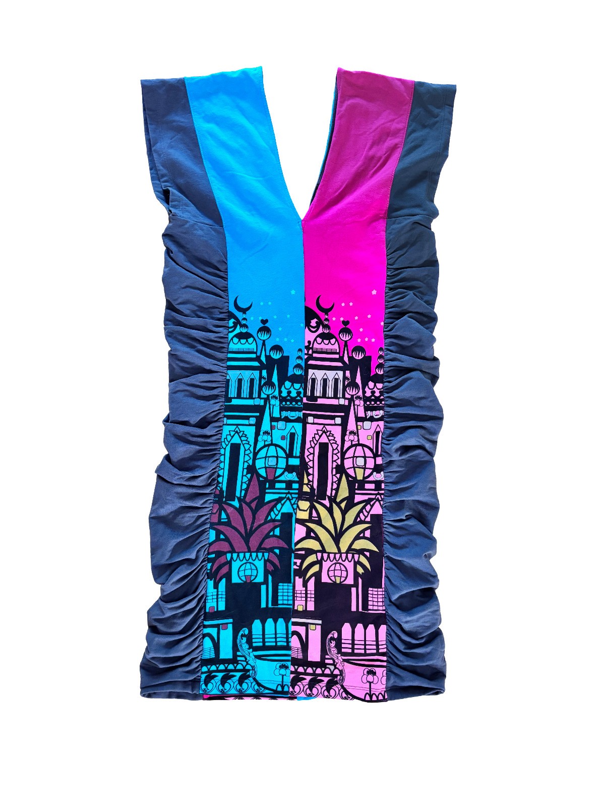 Custo Barcelona Summer Dress 40/42 L Vintage Cotton Designer Y2K Bodycon