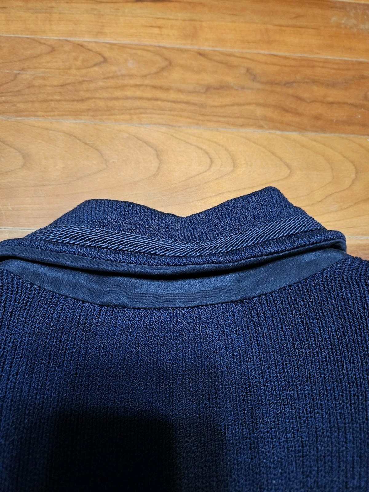 Vintage St. John Collection By Marie Gray Navy Blue Santana Knit Blazer Size 6