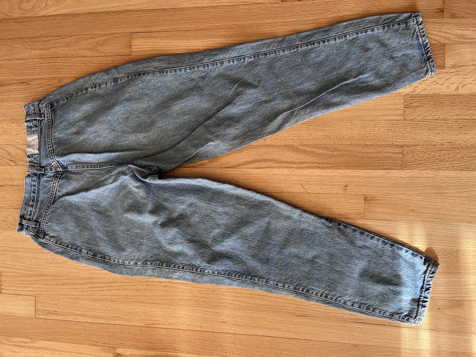 Vintage 80s Sunset Blues Wash High-Rise Pleated Mom Jeans Women’s Size 12