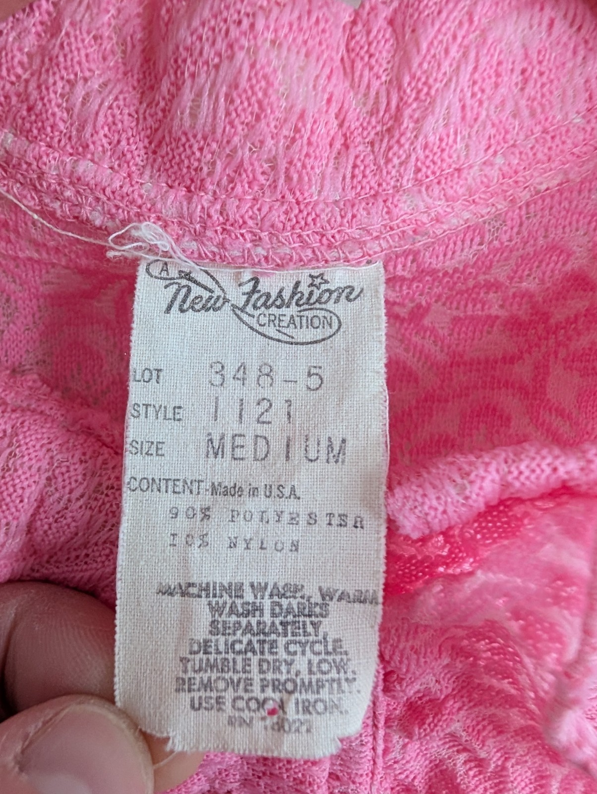 Vintage Pink Ruffle Leotard Blouse Dancer Ballet Sweater Womens M Kawaii 60s 70s