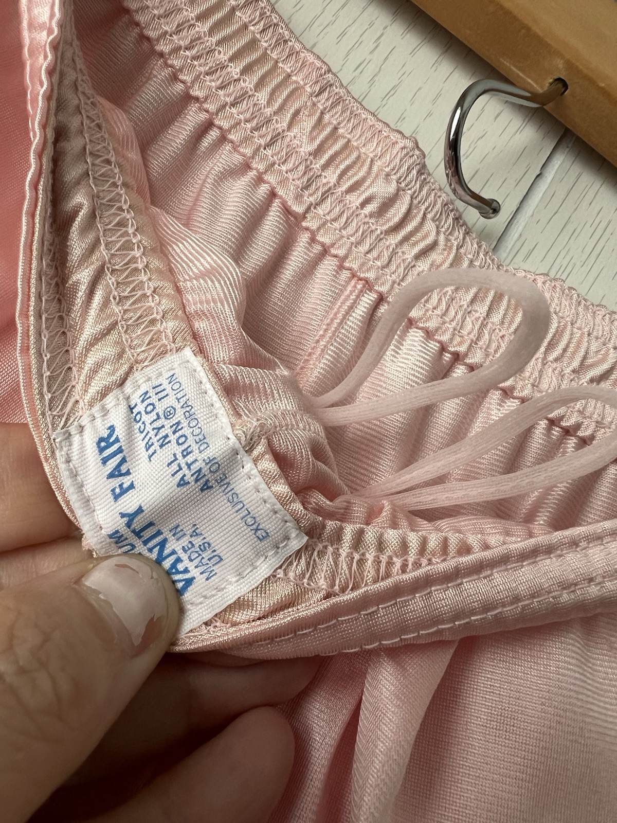 Lot Of 2 VANITY FAIR Vintage Pajama Sets Soft Pink & Blue Pants + Top All Nylon