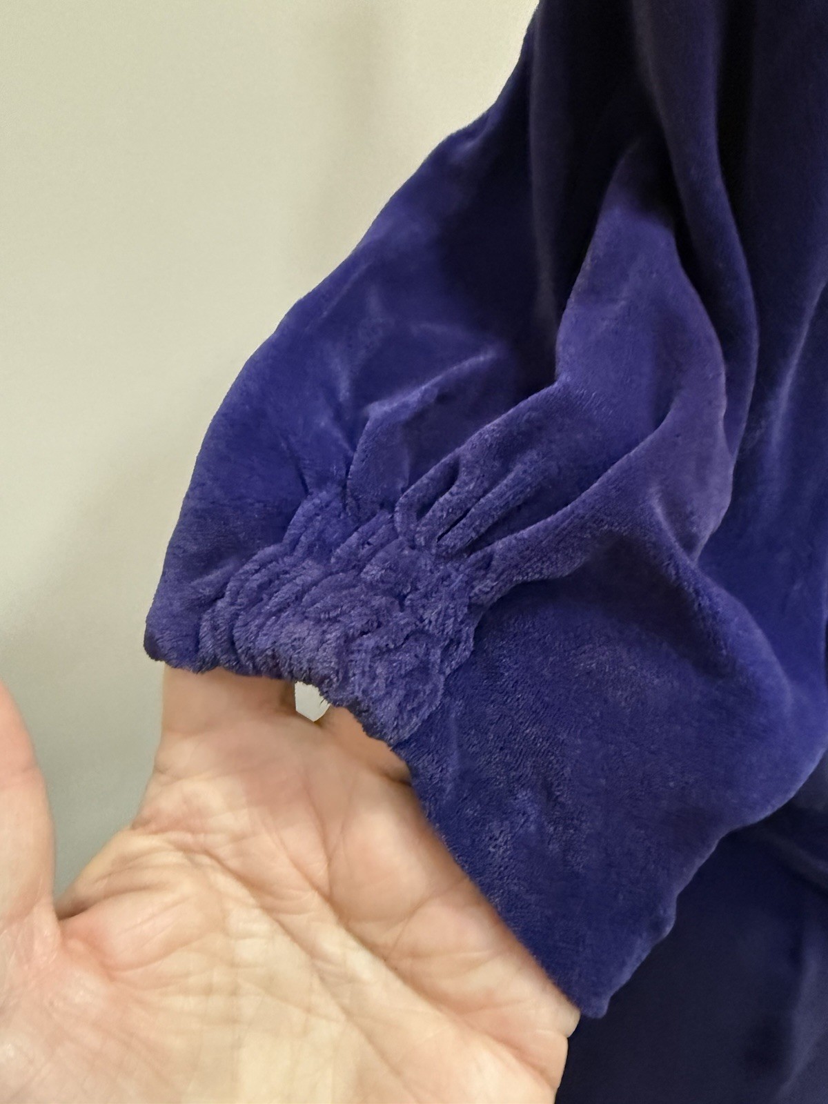 1930S Crêpe Velvet Evening Dress. In Fair Condition, A Little Fading Size Small