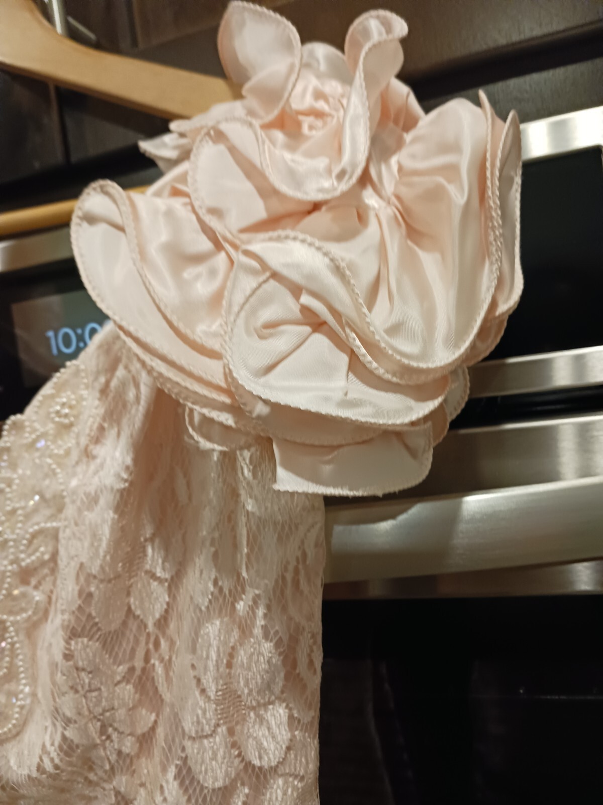 Vintage Michaelangelo Pink Lace Beaded Dress XS-Small