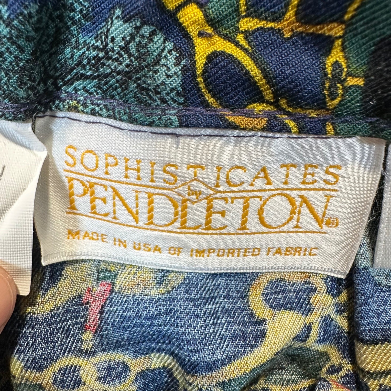 Sophisticates by Pendleton Skirt Set Women 6 Blue Equestrian Western Vintage