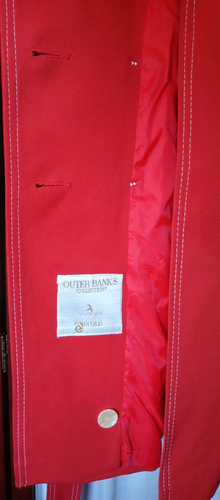 NWT 70s Raincoat Outer Banks by Jerold Rust Orange Vintage Trench Jacket Size 12
