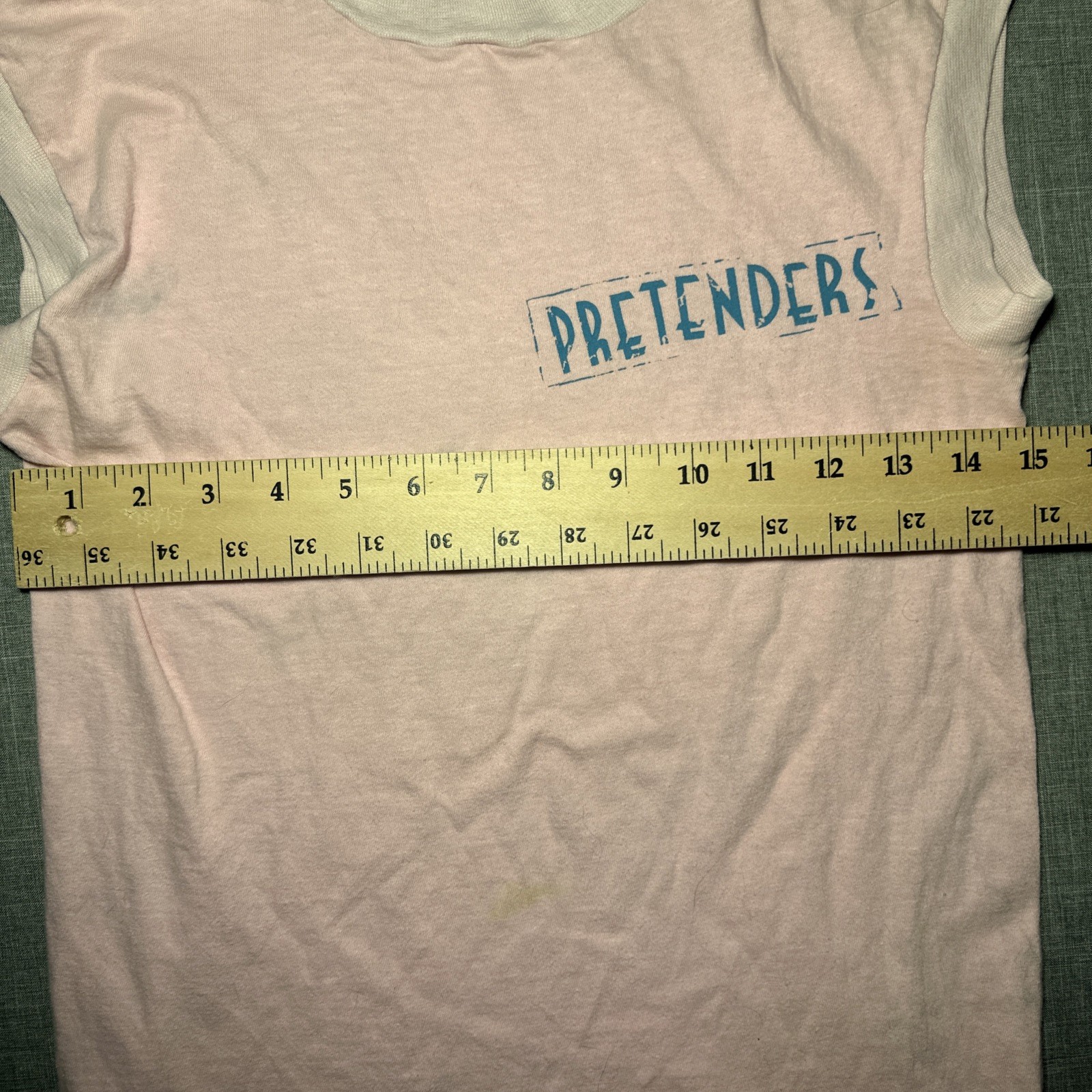 VTG Pretenders Back On The Chain Gang Tour Sleeveless Pink T-Shirt Screen Size S