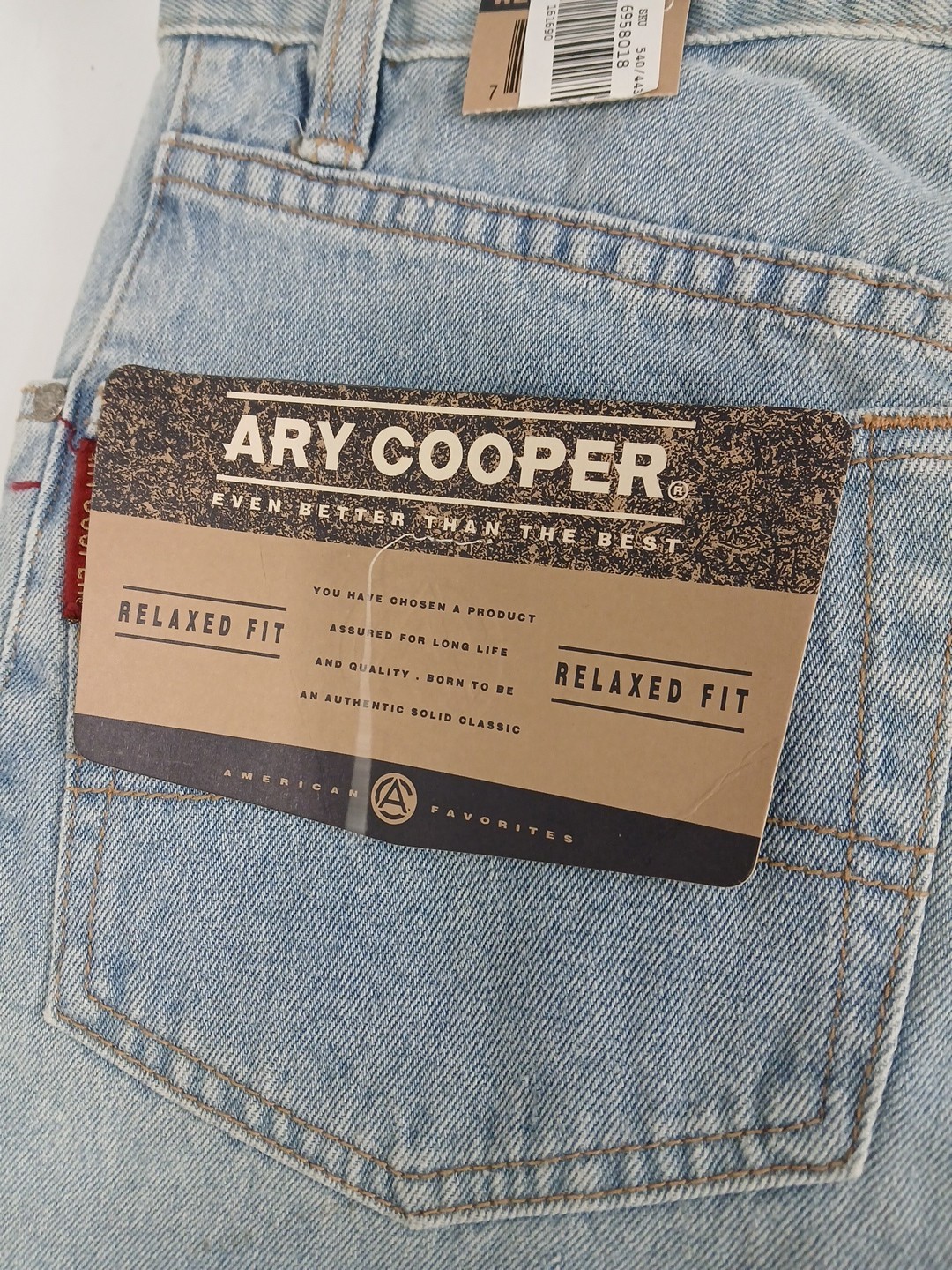 VTG 90s Ary Cooper Womenss Size 12 High Waist Relaxed Jeans Light Denim New