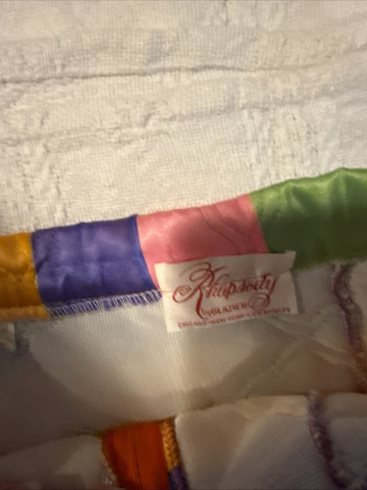Vintage Rhapsody By Glazier Quilted Striped Maxi Skirt S/M Size 12 Rainbow
