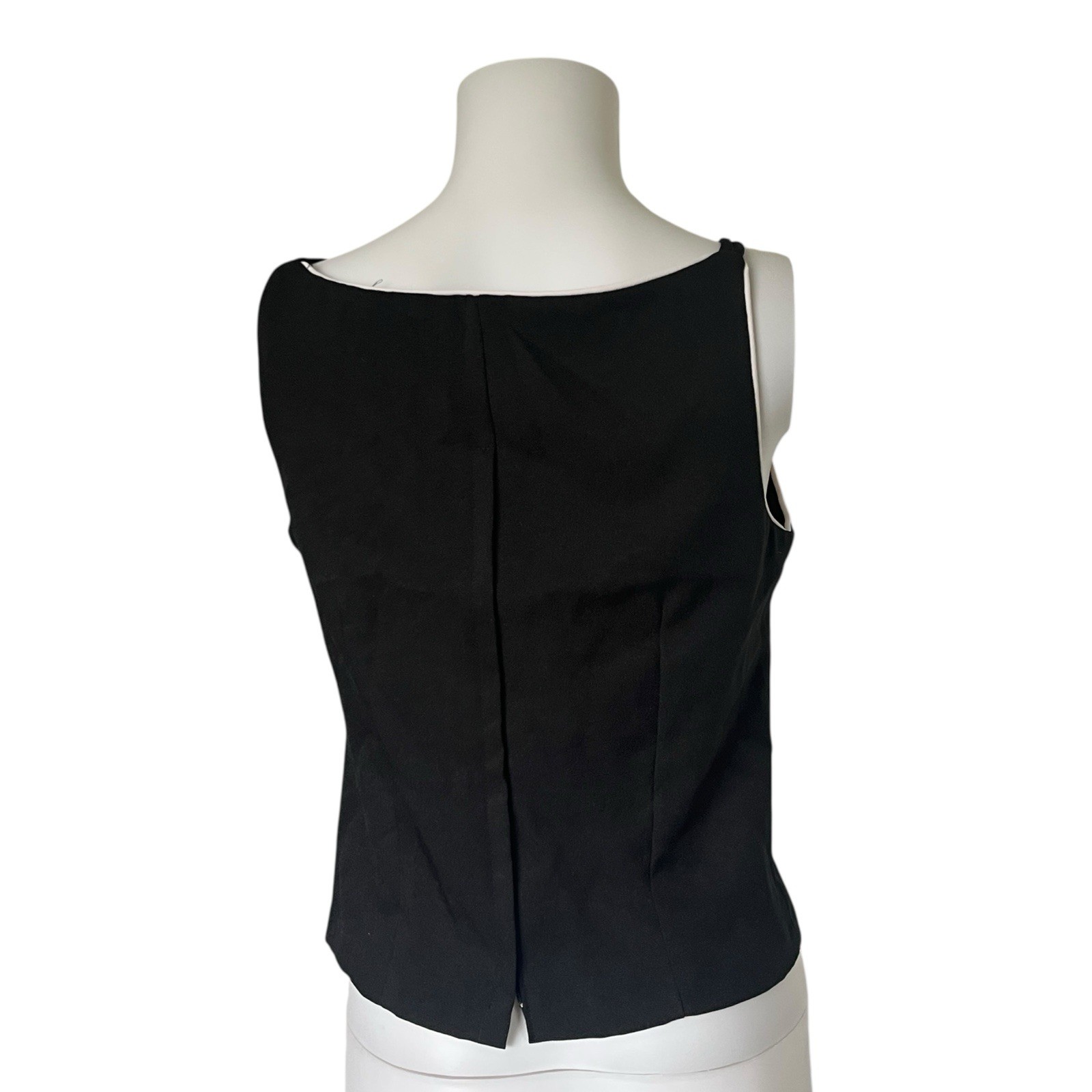 Vintage 90s Byer Too Black Sleeveless Blouse Made in USA Size 9