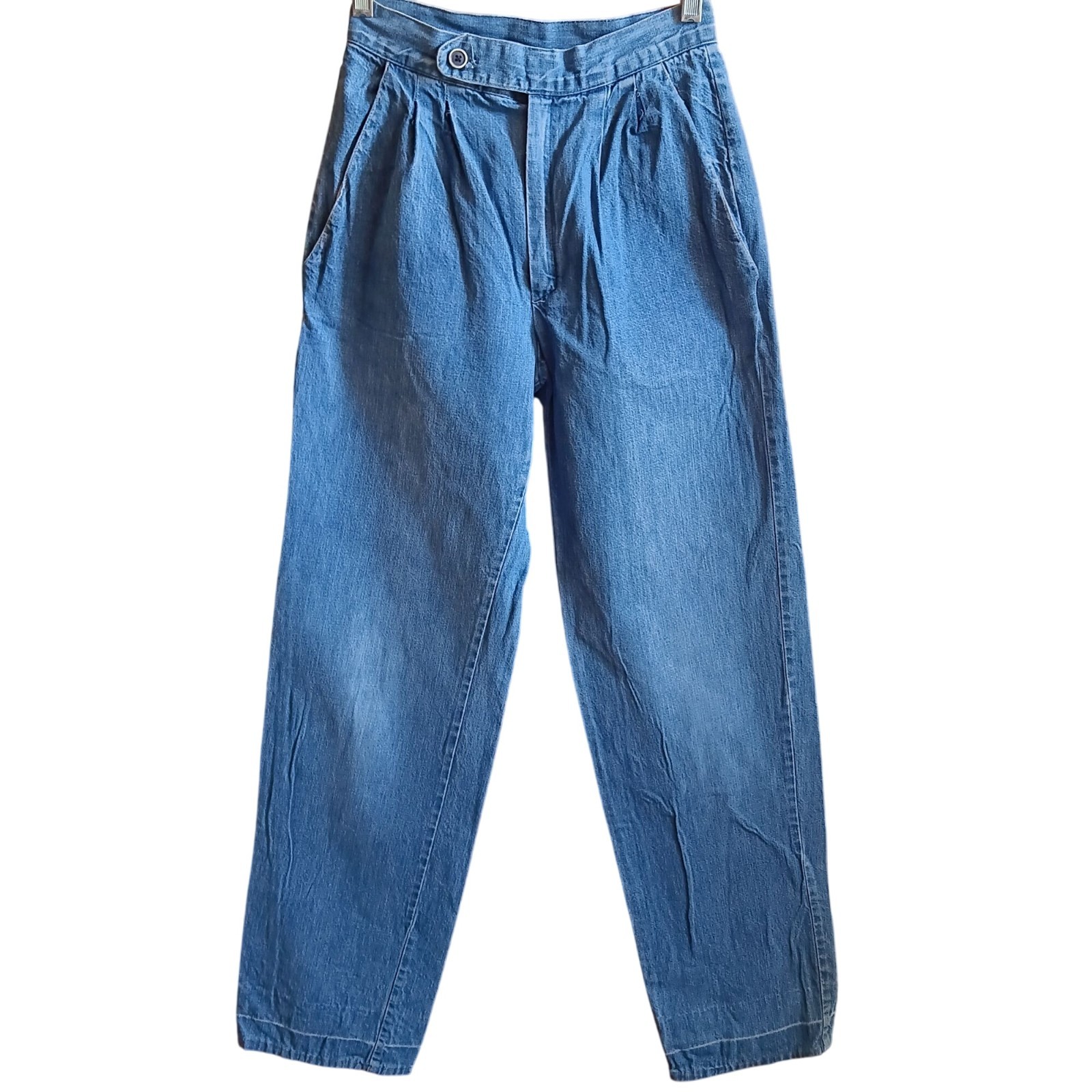 24×31 5 True Vintage Jeans 70’s High-Waisted Pleated Denim Faded Distress Boho