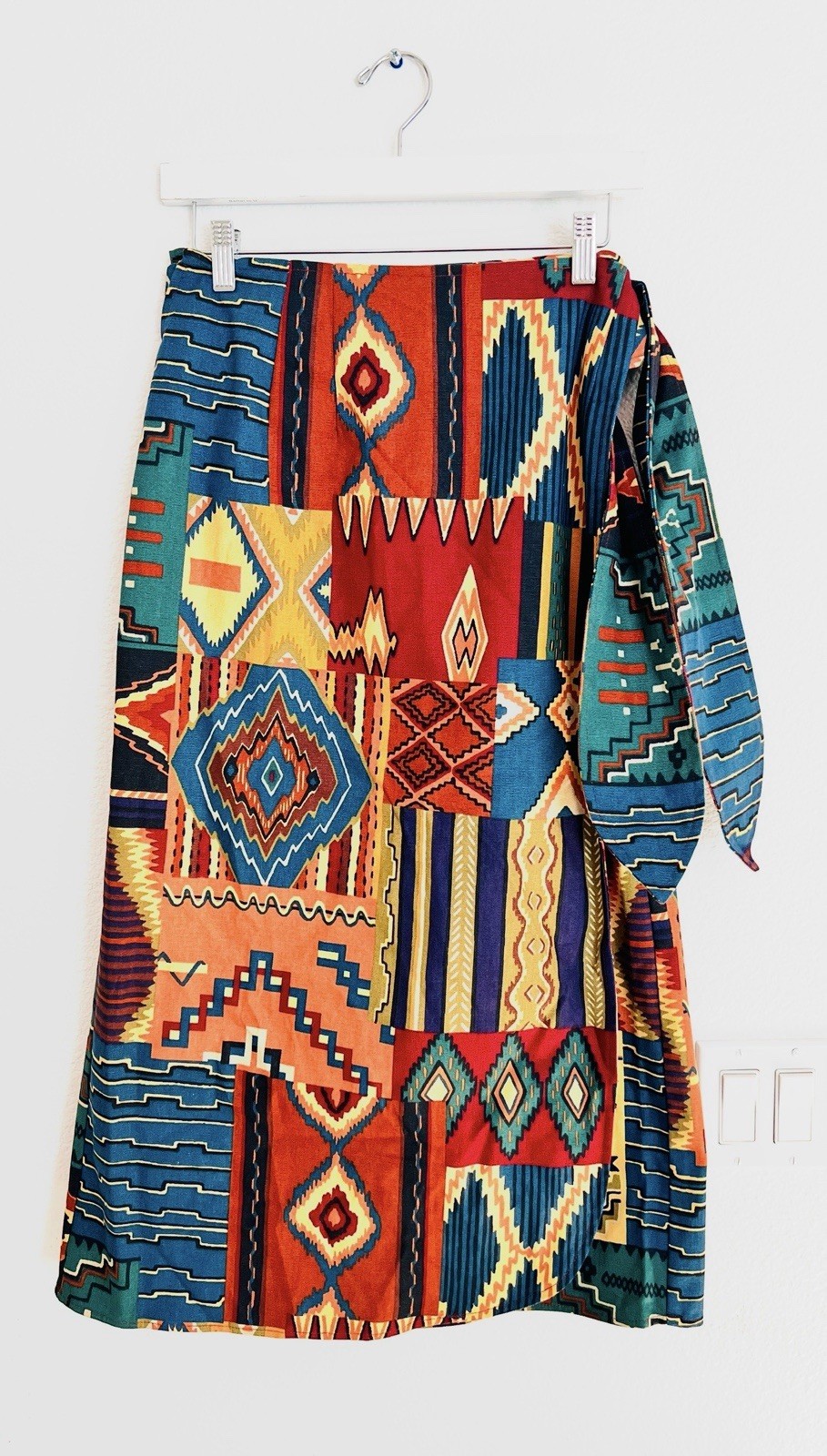 Vintage 90s Wraps Southwestern Native Tapestry Vest Skirt Women’s Outfit
