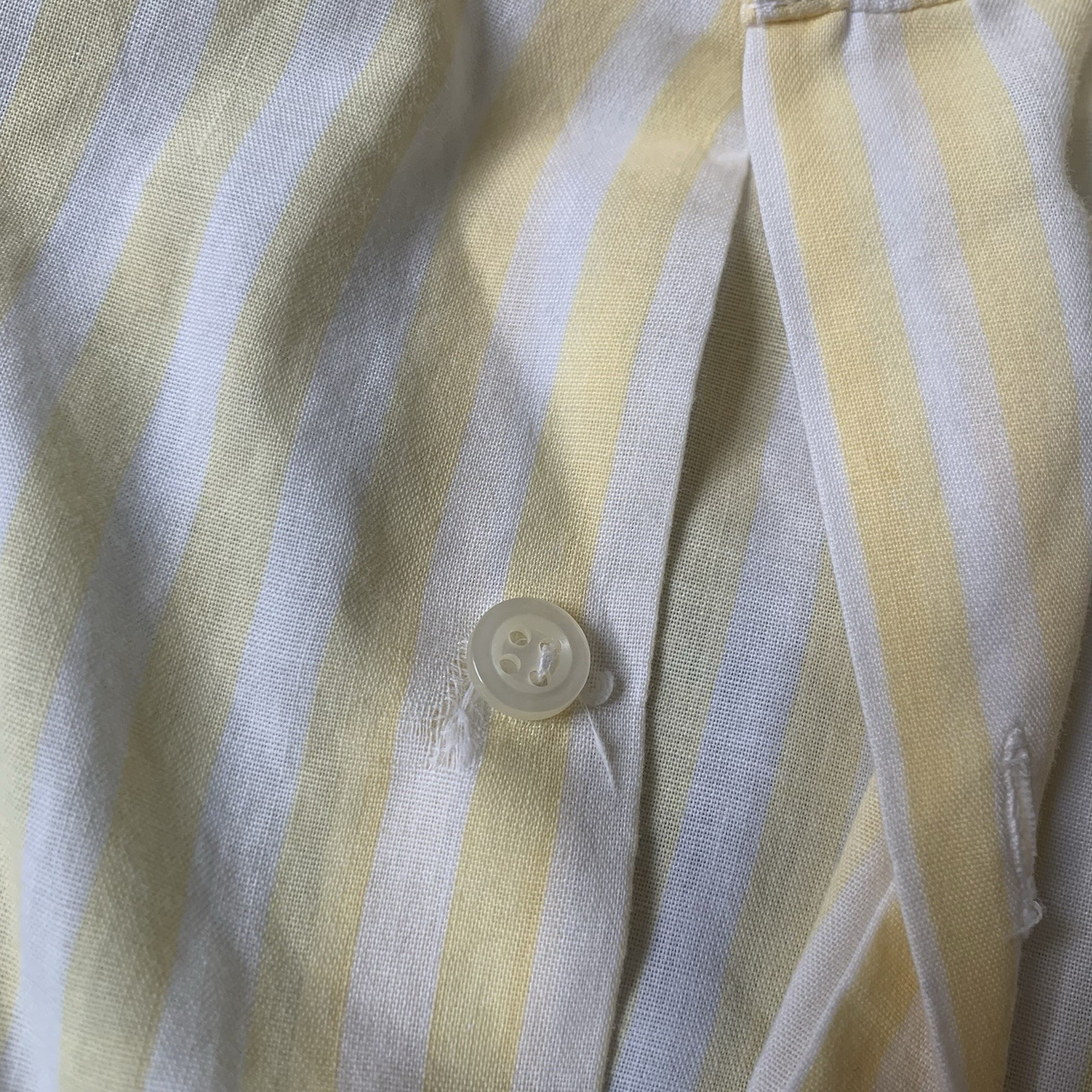 Vintage late 70s early 80s soft lightweight yellow white striped layering top