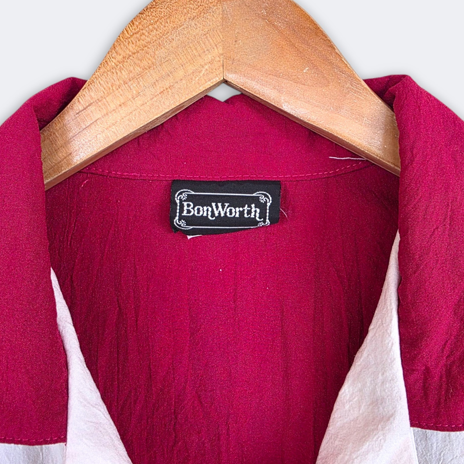 Vintage 80s BonWorth Color Block Top Womens Medium M Jacket Shirt Retro Grandma