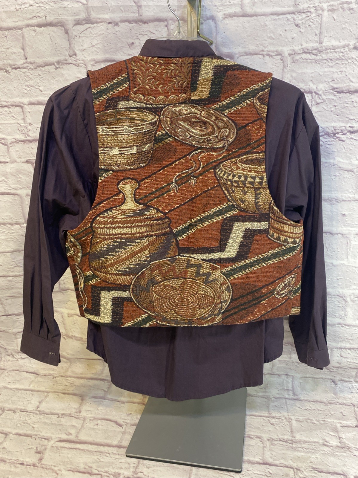 Vintage 1970’s Roughrider By Circle T Button Up Shirt And Vest Women Size Medium