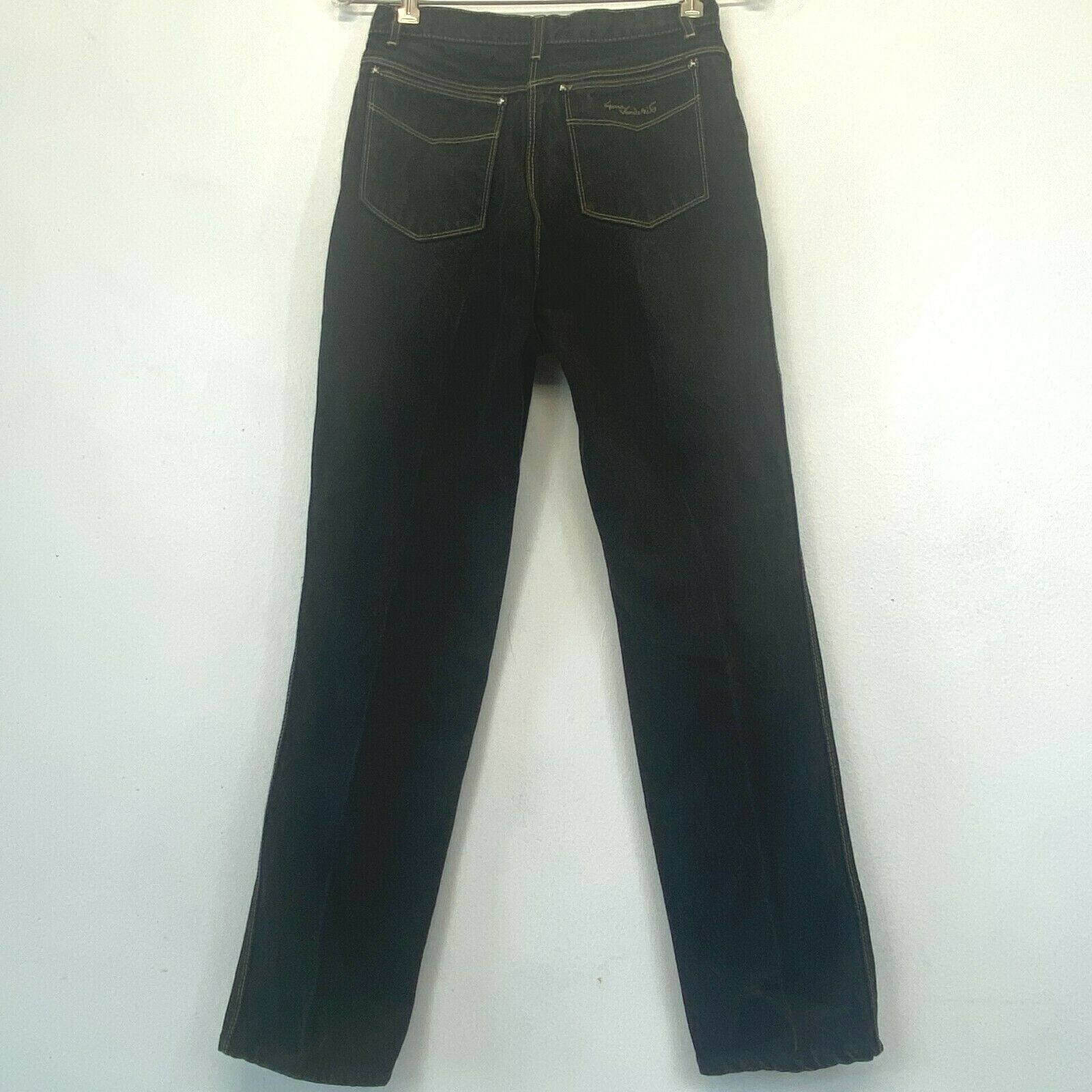 Gloria Vanderbilt for Murjani Jeans Vintage 1970s 1980s Black 13 actual 28×30 P1