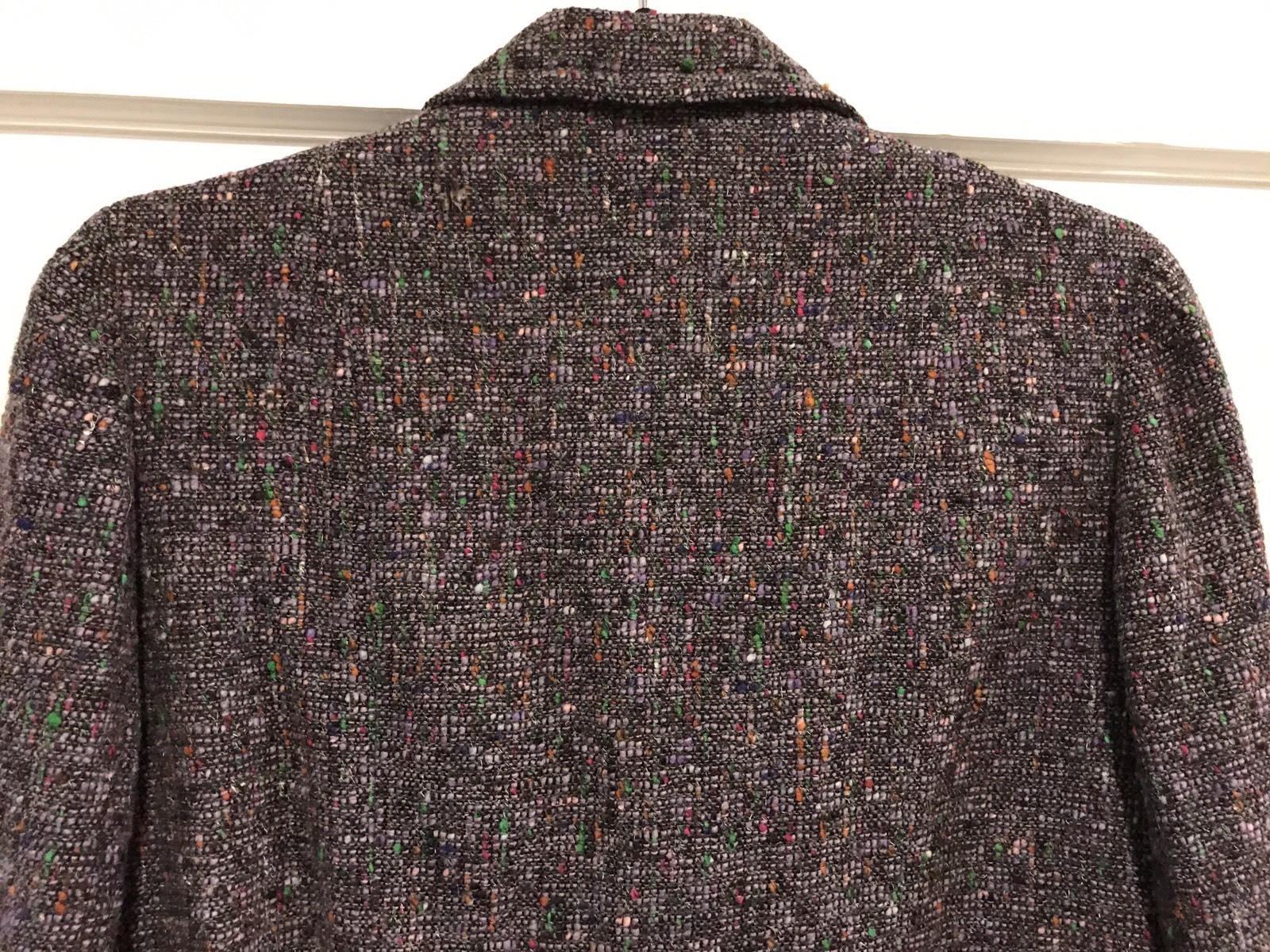 Adele California Purple Multi Color Tweed Jacket Blazer 1950’s Vintage Button