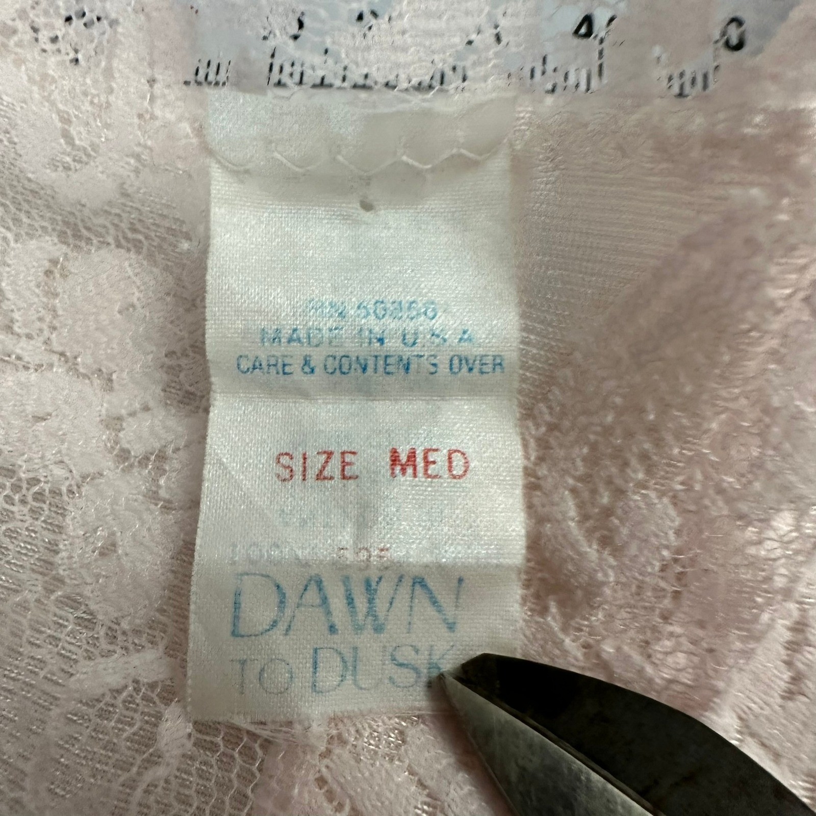 Dawn To Dusk Womens Babydoll Vintage Pink Lace Trim Camisole Top Size M Coquette