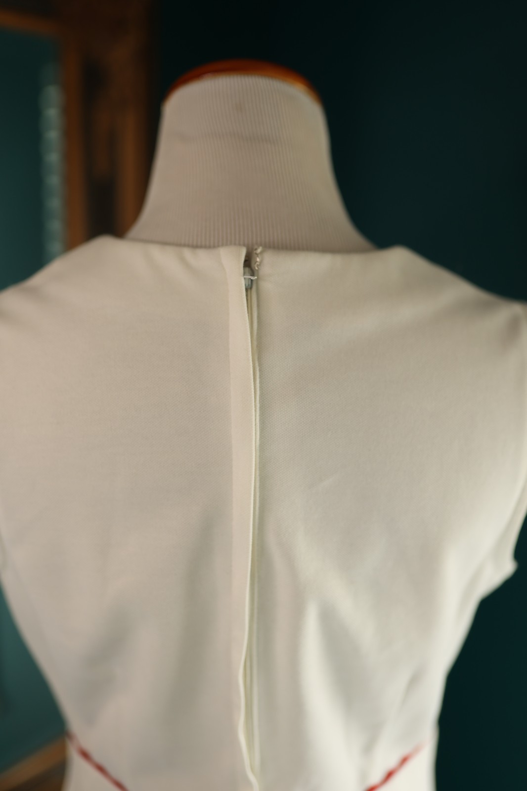 Vintage Rare 70s Point Set Sleeveless Tennis Dress Embroidered Floral Midsommar