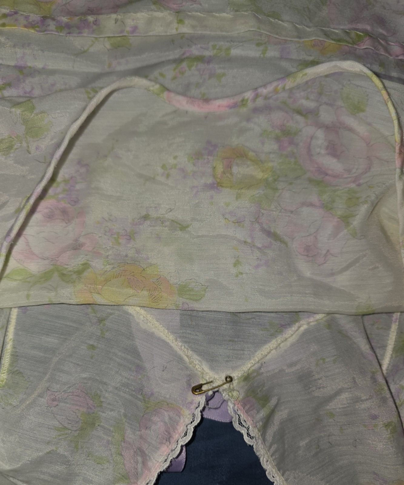 Vintage Altered? Thin Material Nightgown – Sleeveless – Cottage Core. – Granny