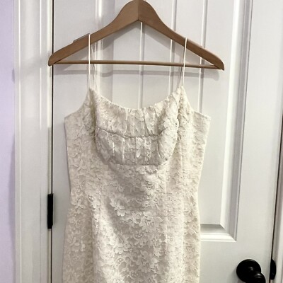 Exquisite Vintage 50’s Lilli Diamond of California White French Lace Dress