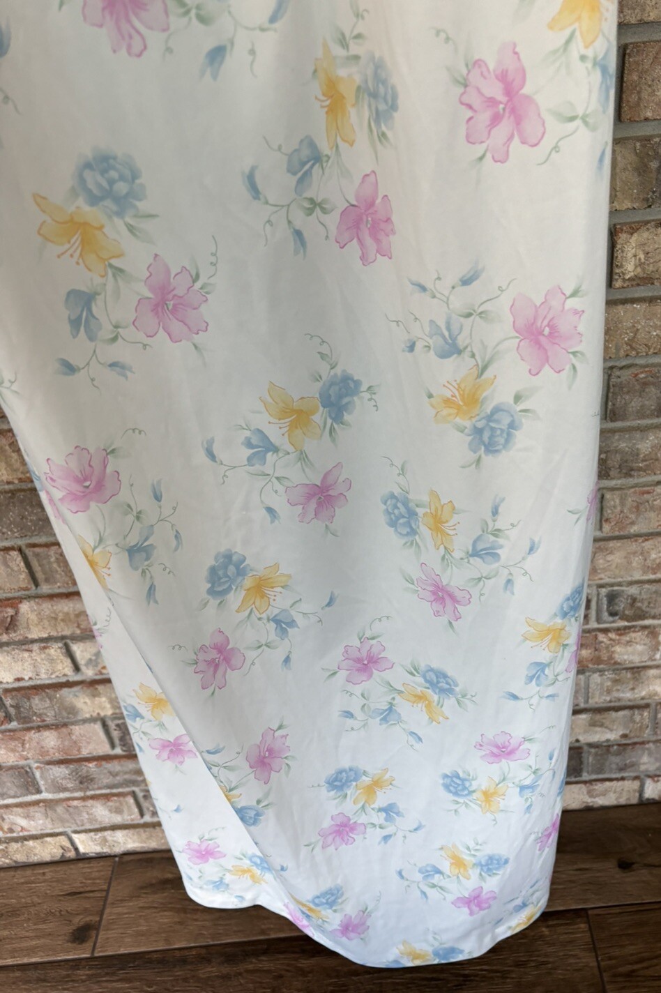 Vintage Carriage Court robe nightgown Day Dress Mumu Floral Zip Up Large