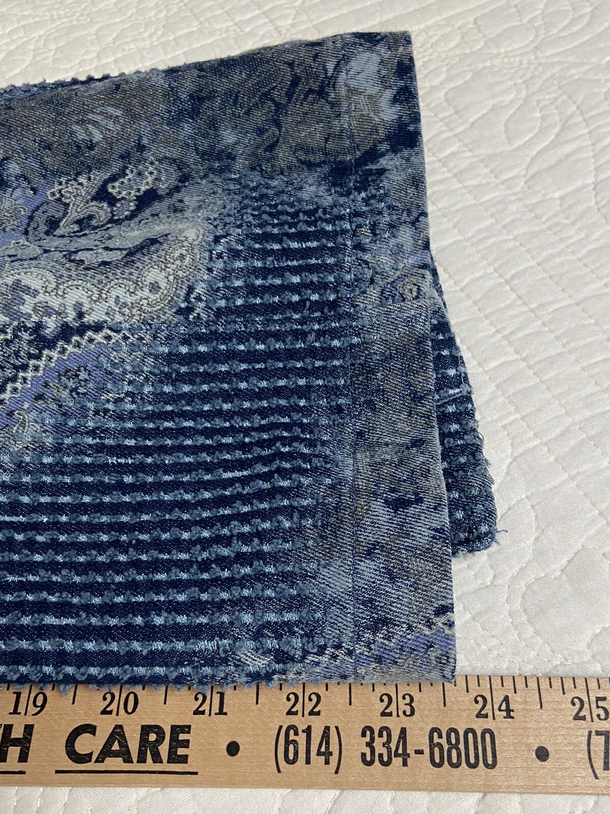 Vintage Gotcha Covered Womens Blue Knobby Paisley Denim Jacket Small