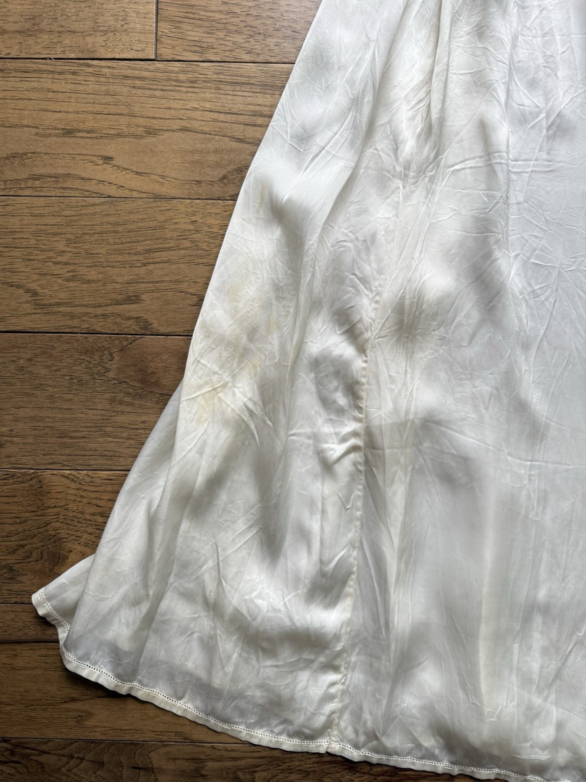 Regal 1930s-1940’s Candlelight Ivory Silk Satin Dress Wedding Gown Bridal Gown