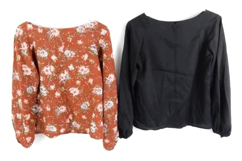 Lot of 2 Vintage Home Made Blouse Tops Women’s Size Small Peasant Sleeve