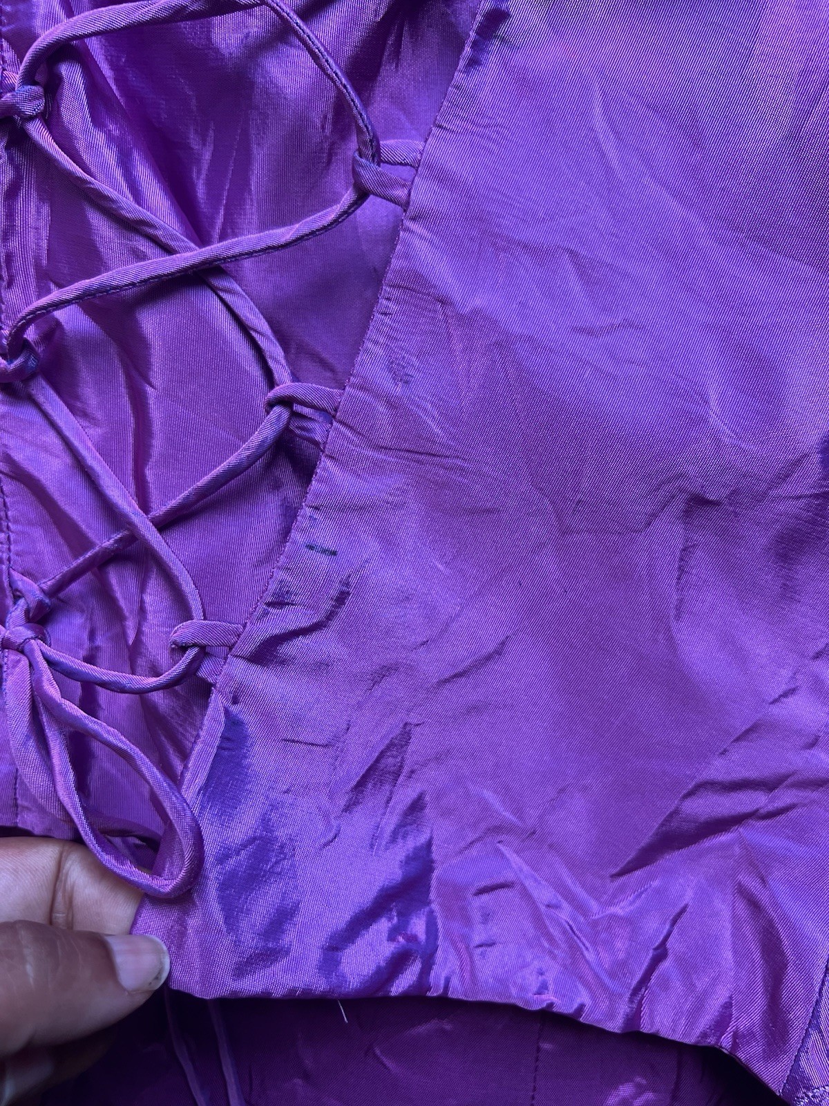 Vintage Dave & Johnny Corset Top Purple Iridescent Evening Embroidered Sequin 14