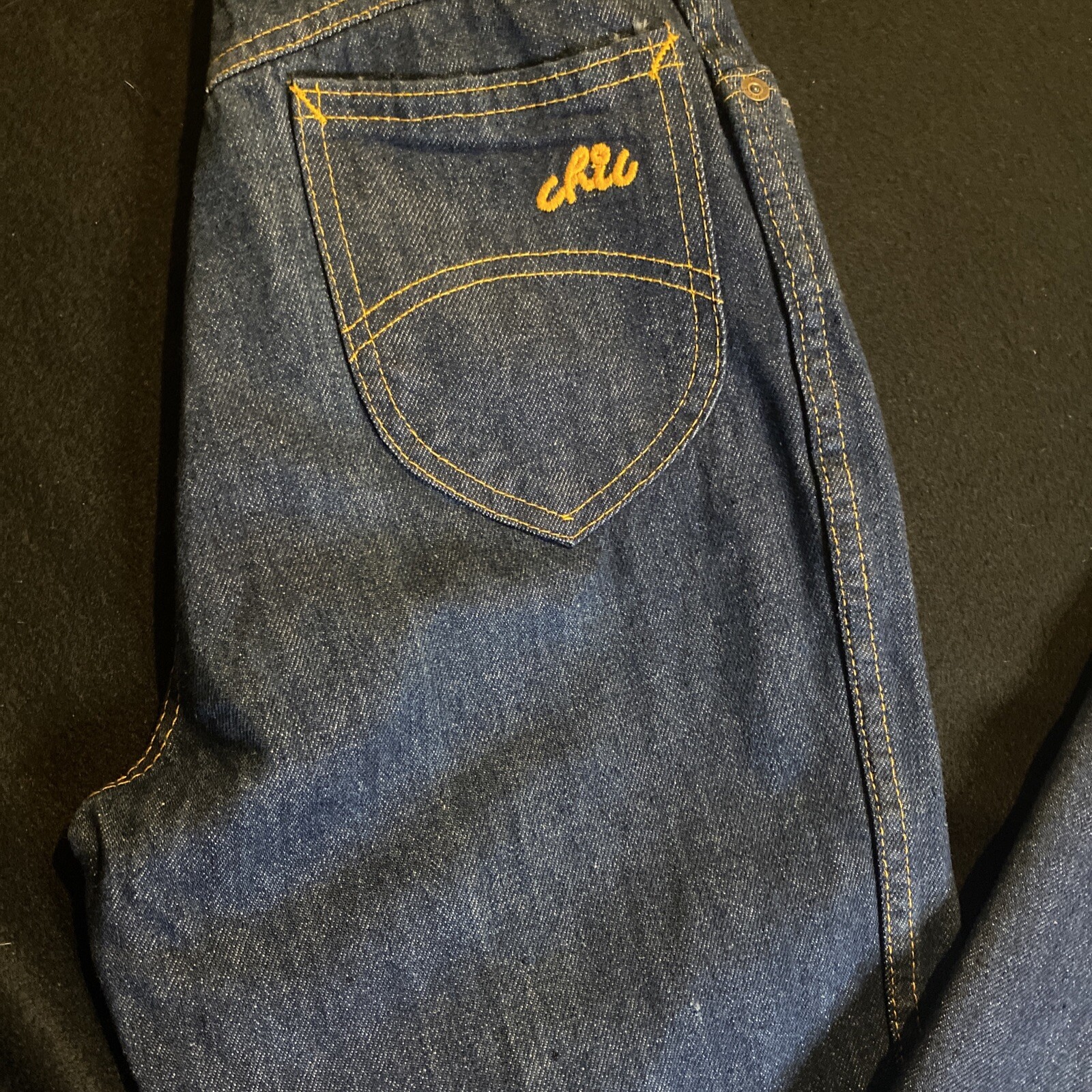 vtg 70s womens Dark Jeans Chic By H.I.S 8/9