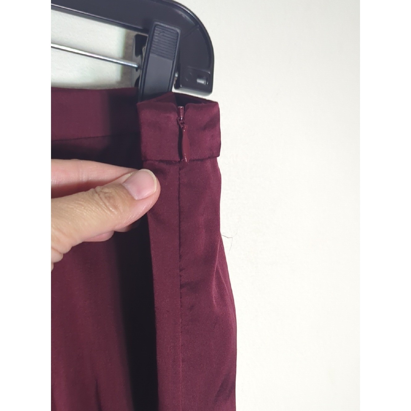 Eileen Fisher Womens Skirt Silk Burgundy Wine Quiet Luxury Old Money Plus Sz 14
