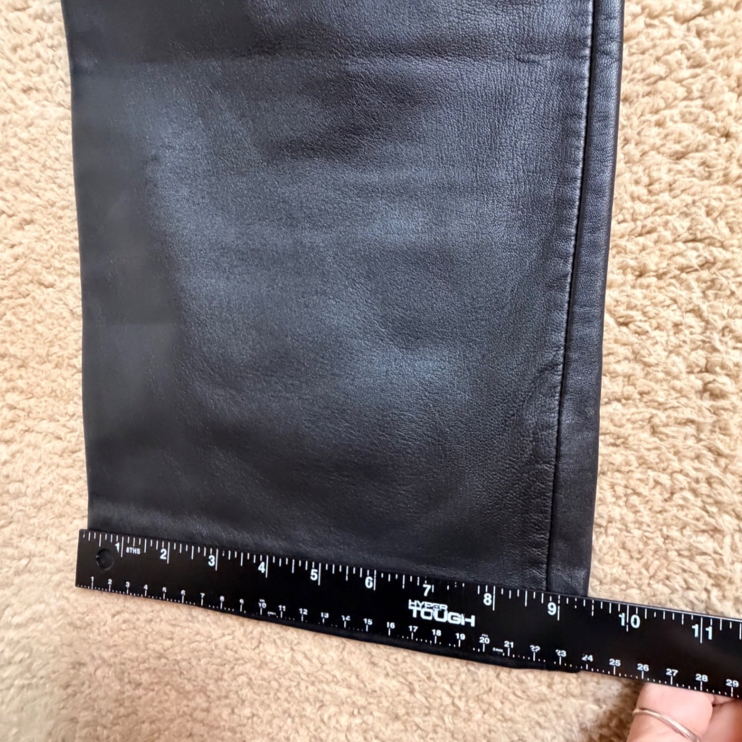 Vintage Neiman Marcus Exclusive Black Leather Bootcut Pants Women’s 12 Y2K