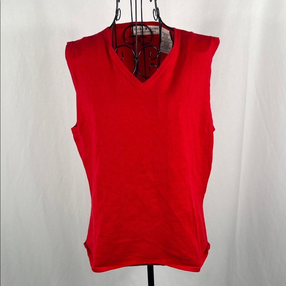 VINTAGE 90’s FADED GLORY V-Neck Sleeveless Sweater Women’s Large New Dead Stock