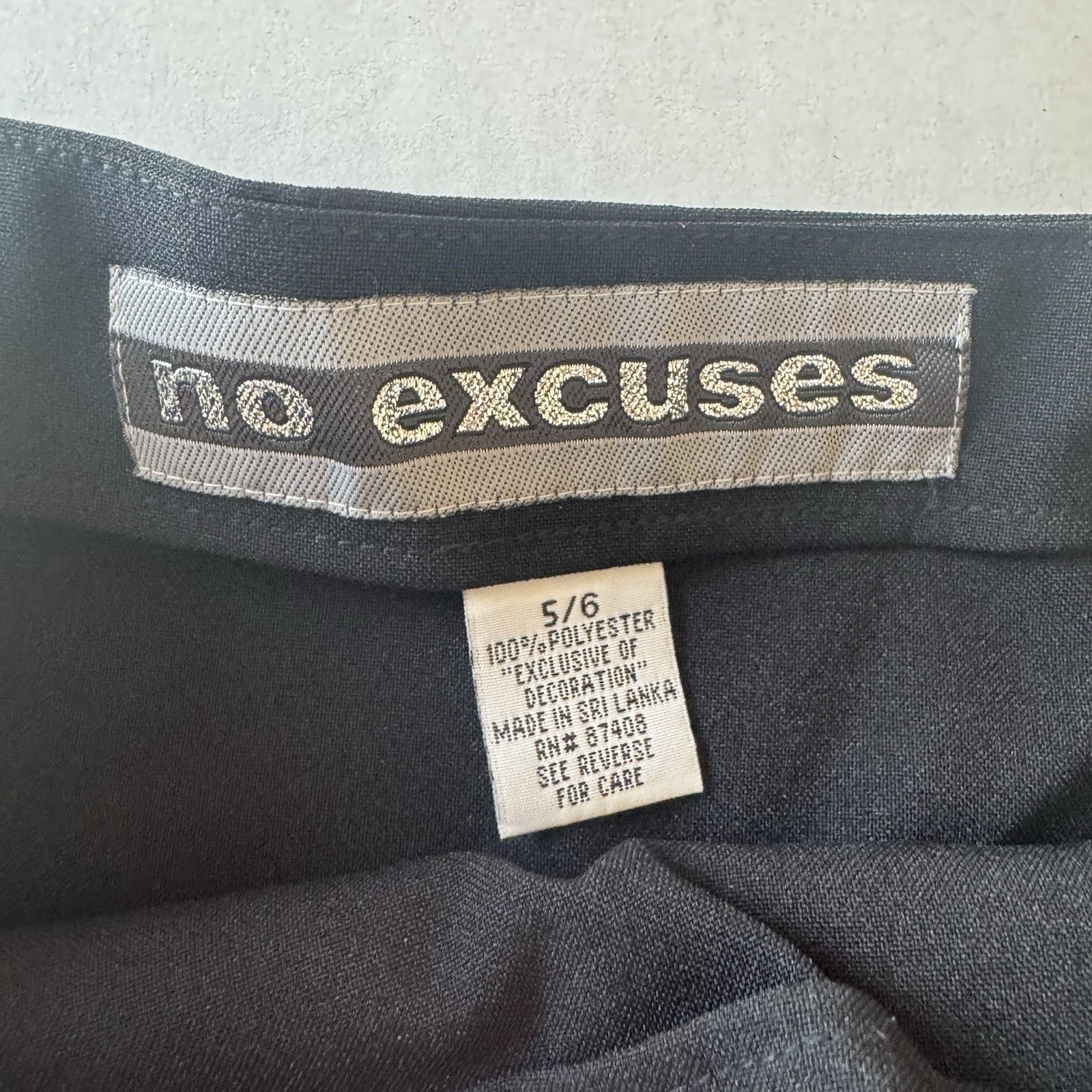 Vintage 90’s Y2K No Excuses Black Mini Wrap Skirt Pleather Trim Accents 5/6 (A2)