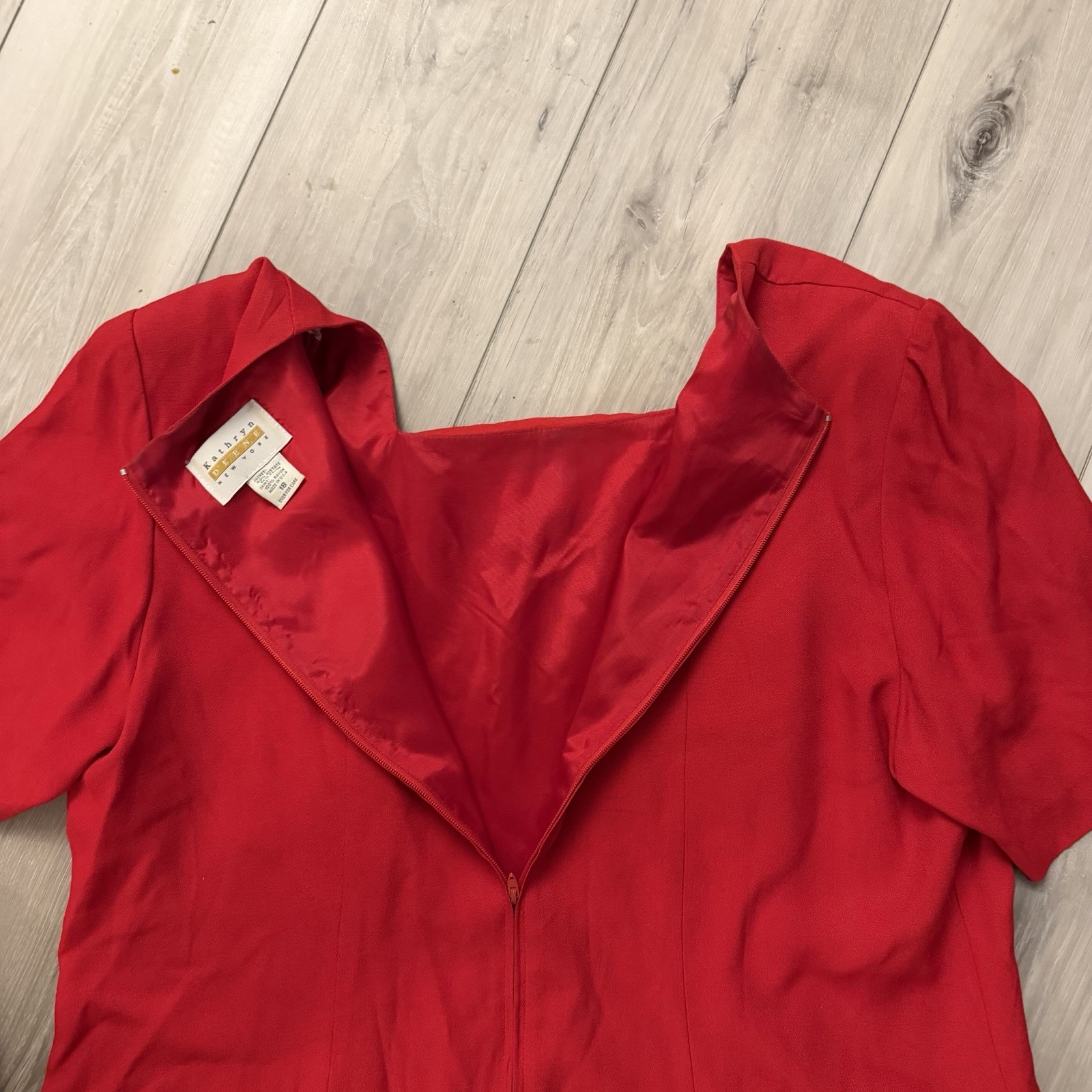 Vintage Kathryn Deene New York Women’s Dress Size 18 Made In USA Pleated