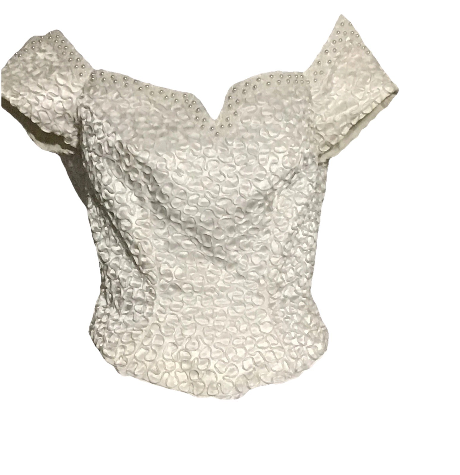 Vintage Mike Benet Beaded Wedding Dress Formal SZ 8