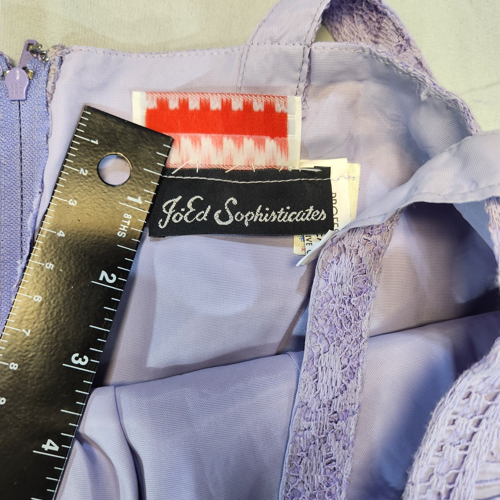 Vintage 1960’s Jo Ed Sophisticates Lace Lilac Womens Dress Extra Small XS Petite