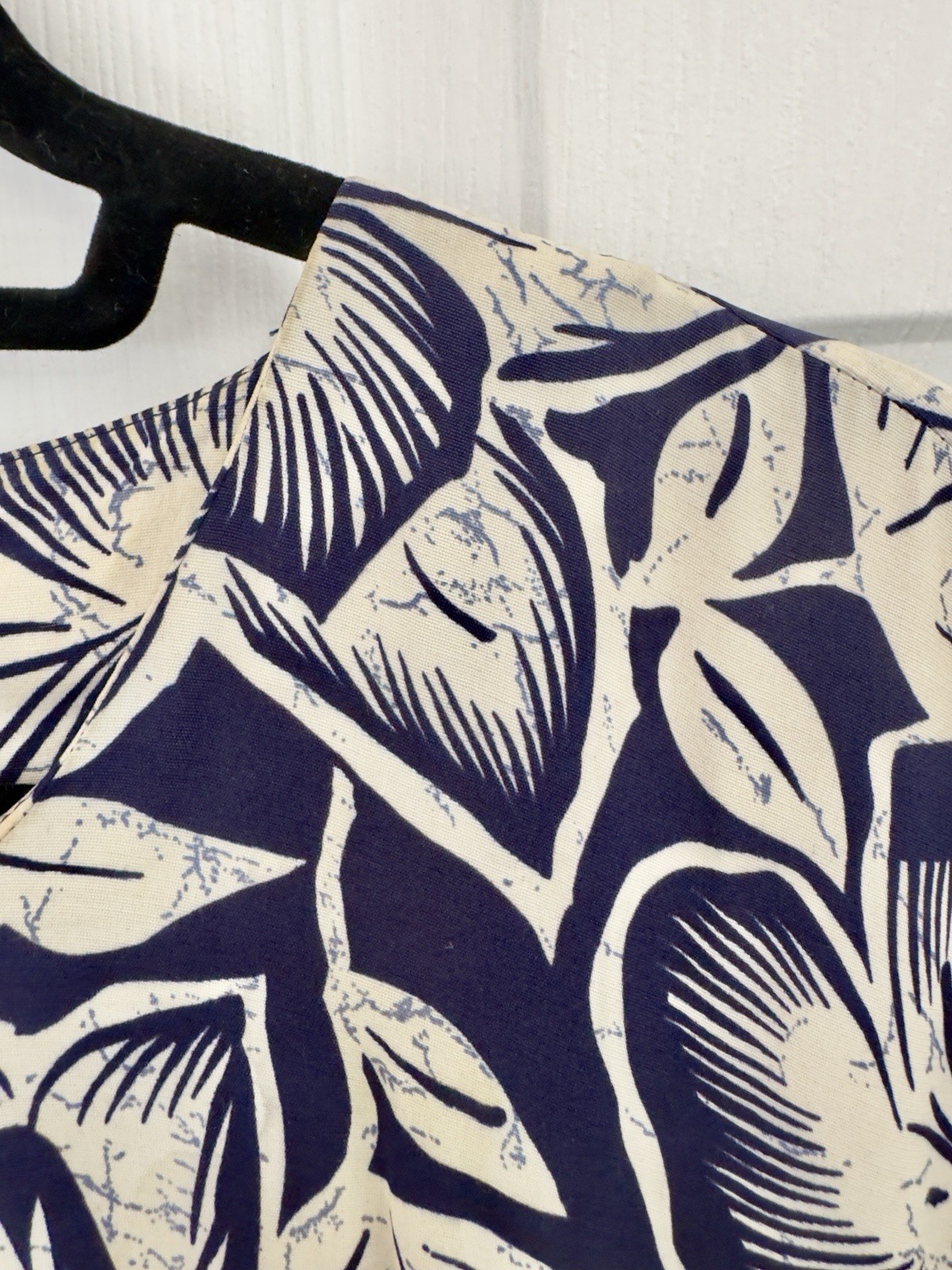 VTG Phoebe 80s 40s Style Sexy Sarong Skirt Hip Ruffle Tropical Print Dress 6