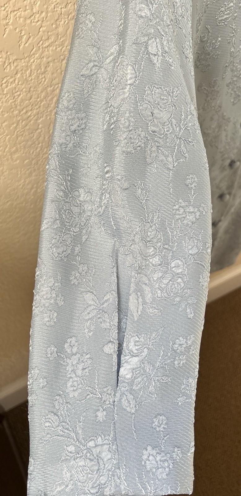 Vintage Michael Blake Dress 2 Piece Set Top Skirt Blue Wedding Formal Size 14P