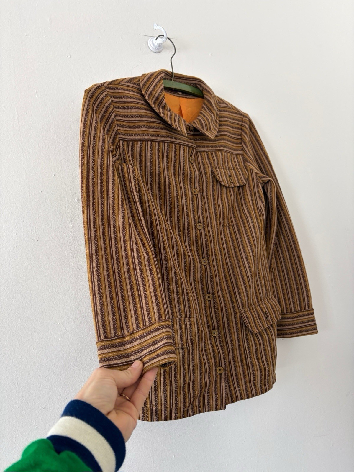 Vintage 70s 60s Cacharel Jacquard Utility Shirt Jacket And Wide Flared Trouser S