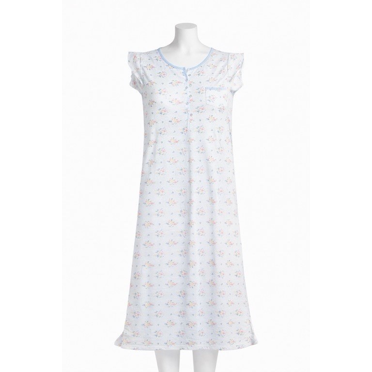 Vintage Carole Hockman Button Up Floral Nightgown Size Medium