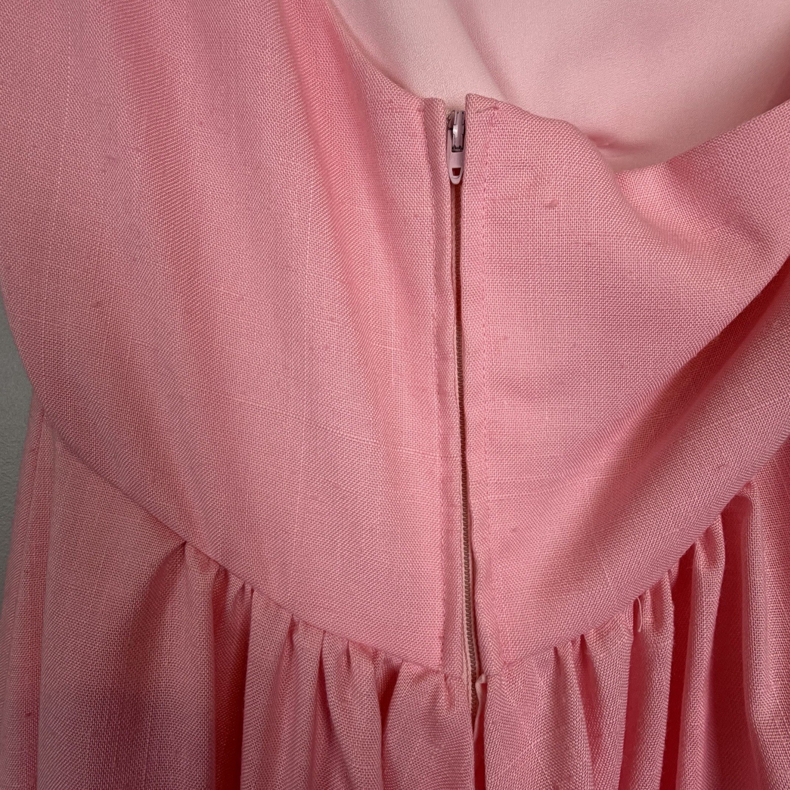Priscilla of Boston Pink Gown Womens Size XS Single Shoulder Mid Century Vtg