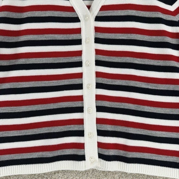 Rockies VTG 90s Cropped Knit Shirt XL Western Cowgirl Striped Retro Button Up