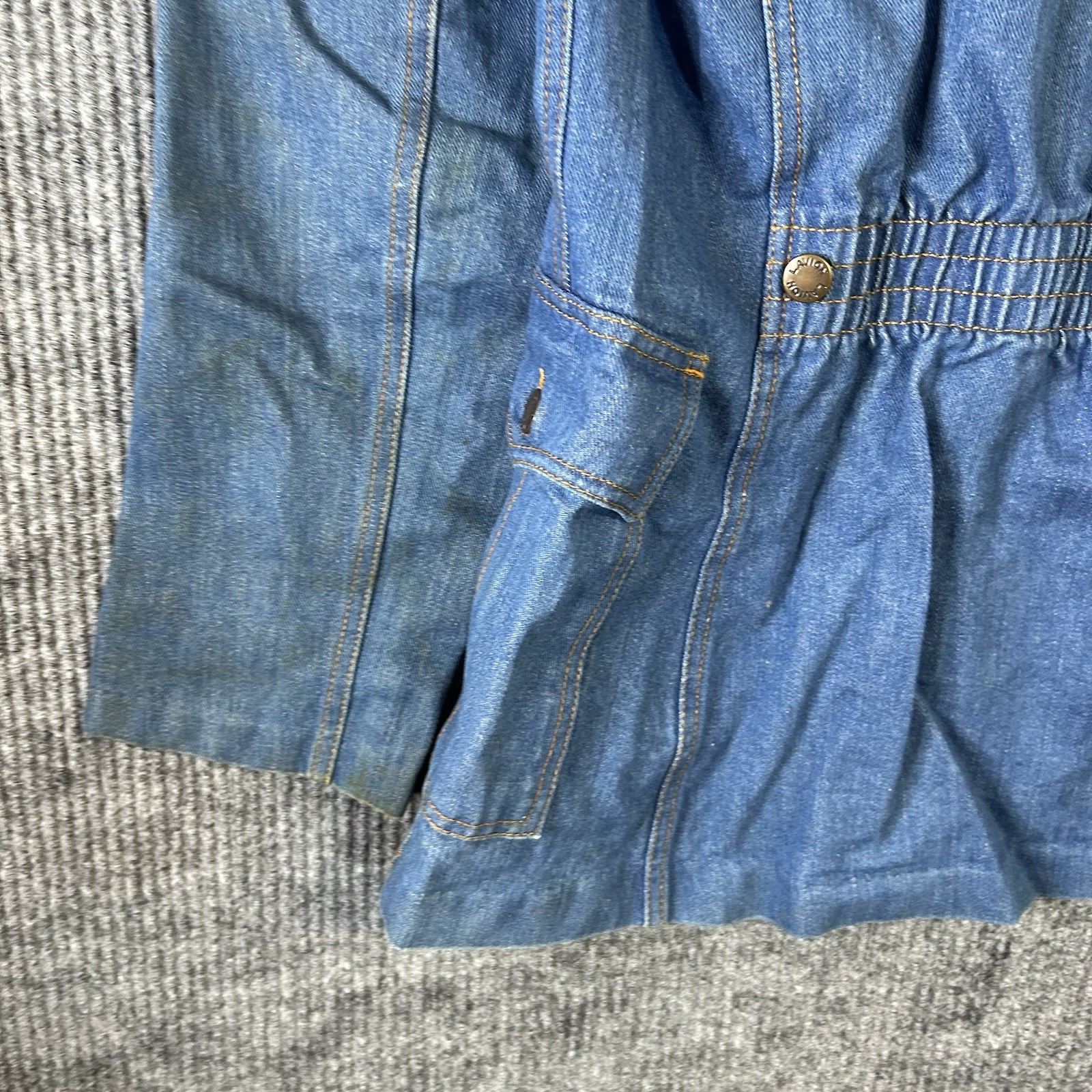 Vintage Denim Blazer Jean Jacket Women’s Medium Button Front Western Classic