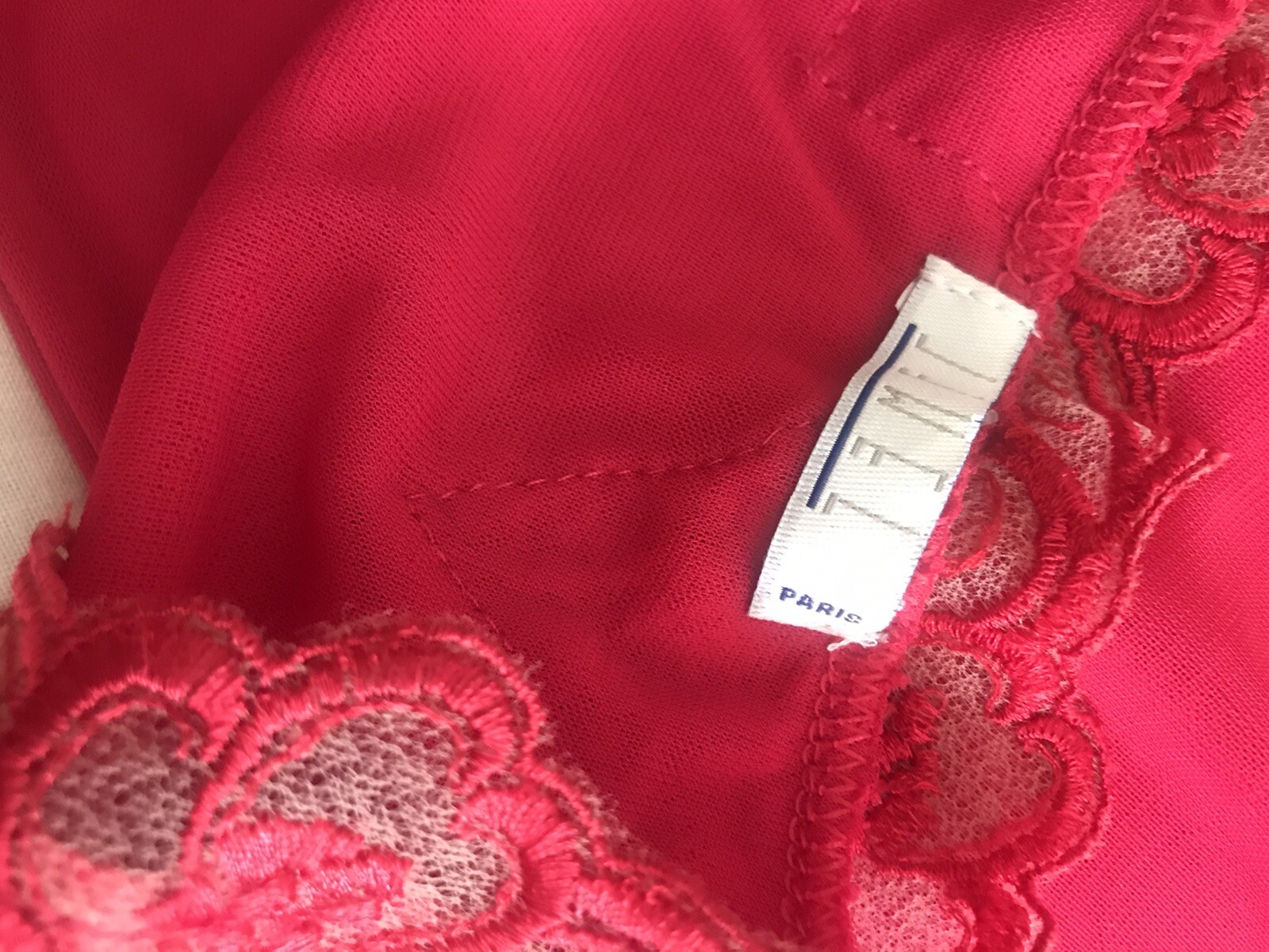 JEWEL RED EVENING COCKTAIL STRAPPY DRESS PANT SUIT/WRAP SCARF MADE IN PARIS