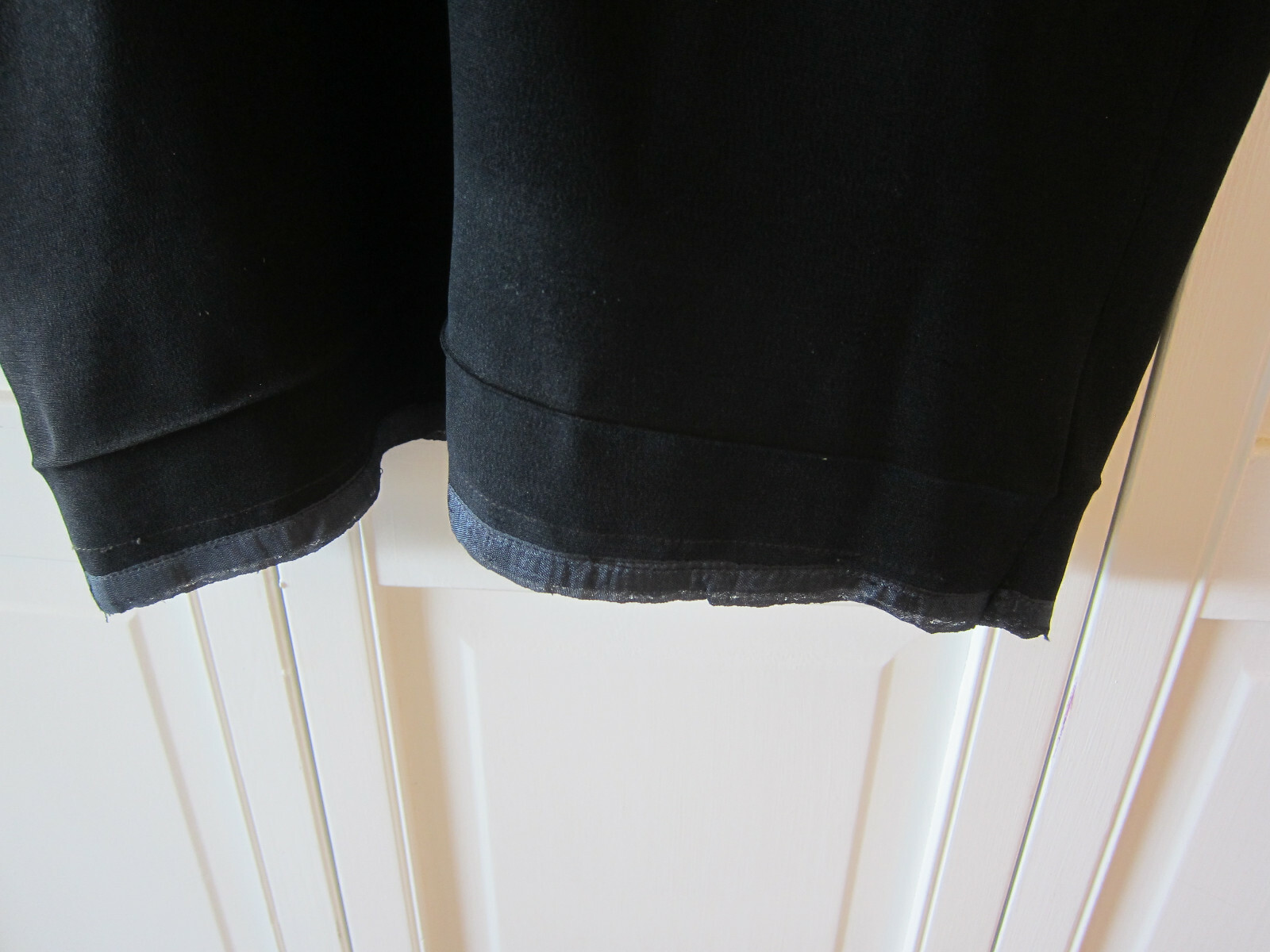 Vintage KATHRYN DIANOS evening sheath dress with ornate accent trim – hem undone