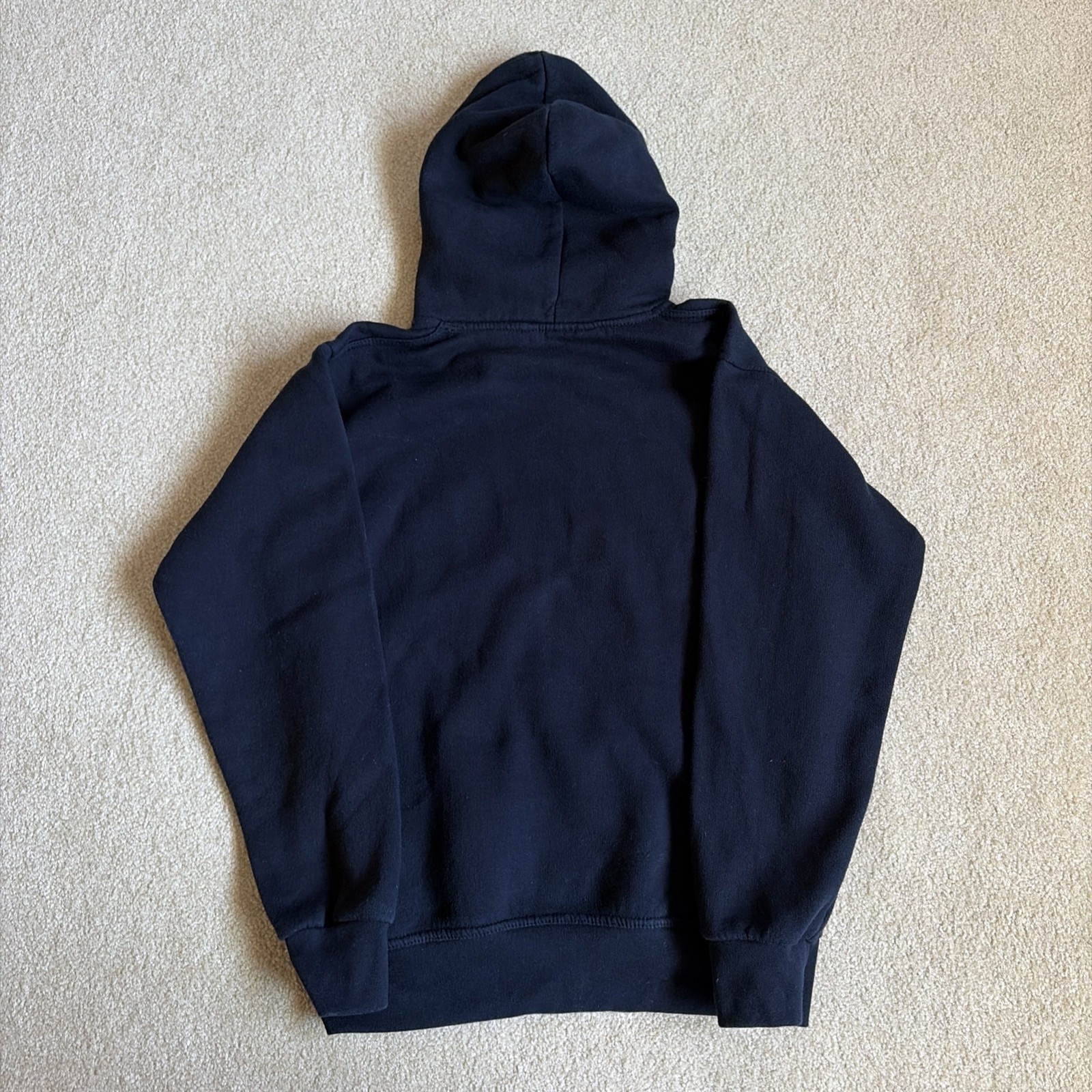 Vintage 90s UNIVERSITY of PARIS HOODIE,SMALL.navy Blue