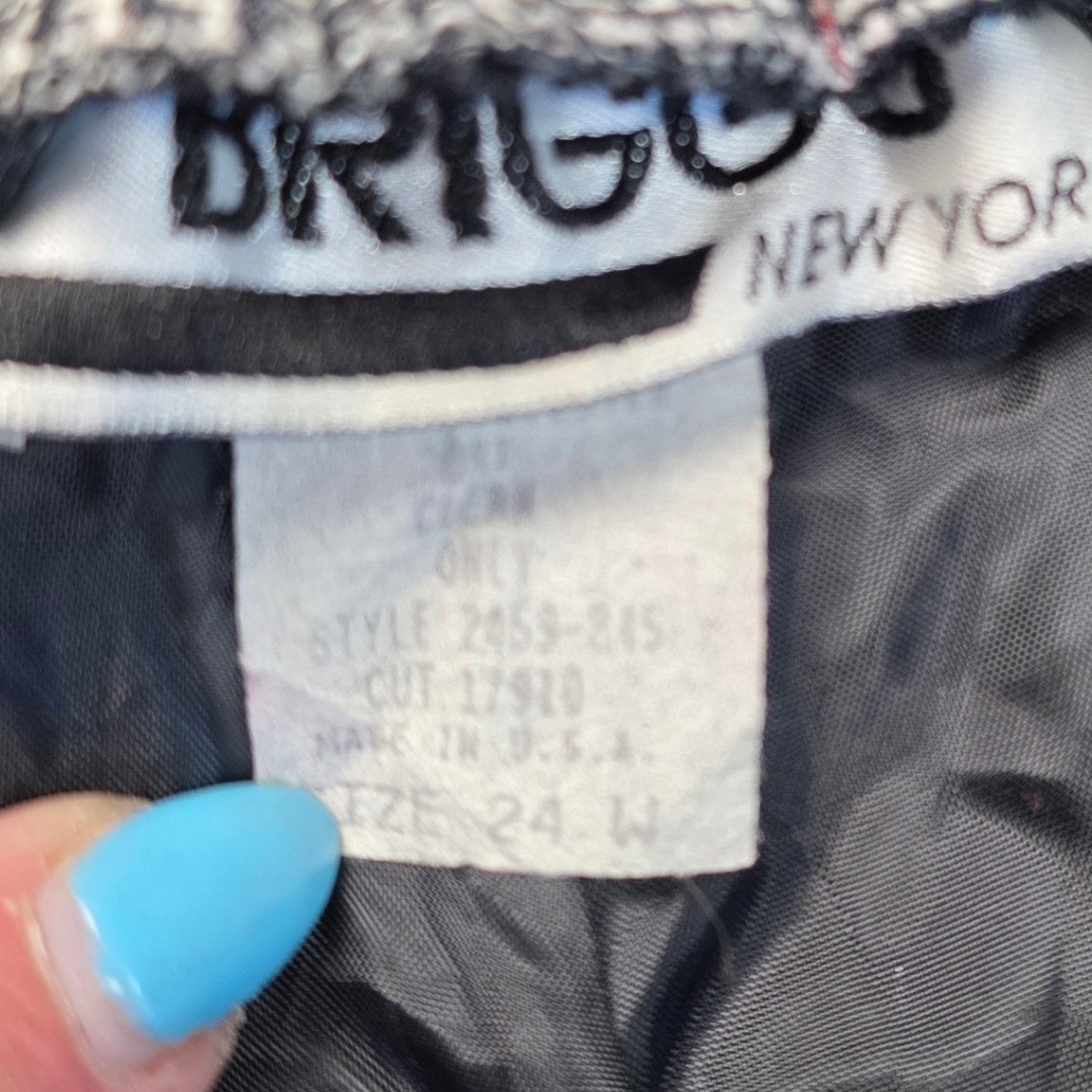 Briggs New York Walking Shorts Womens 24W Gray Plaid Belted Career High Rise