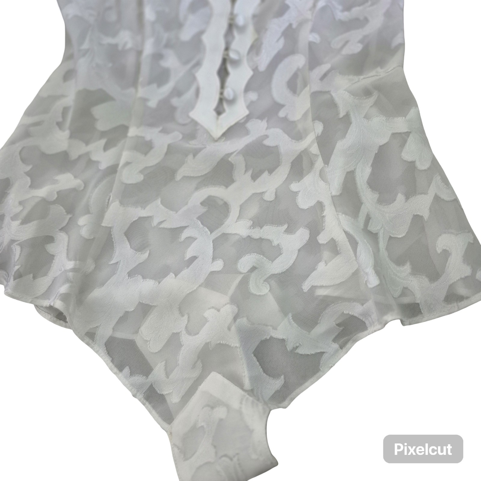 Vintage Victoria’s Secret Gold Label sheer lace 1 Pc Lingerie teddy bodysuit SM