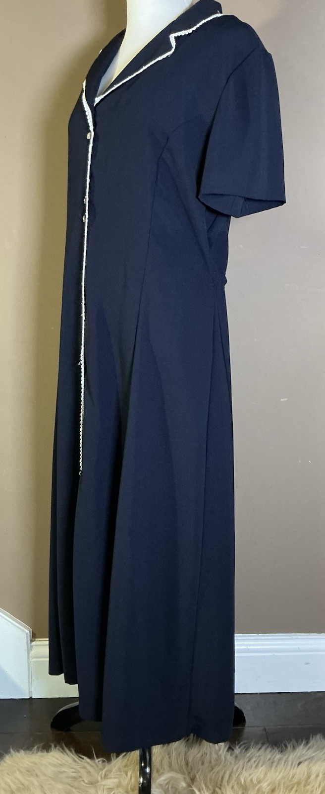 Vintage Julian Taylor 80s 90s Button Front Tie Waist Maxi Dress Cottagecore